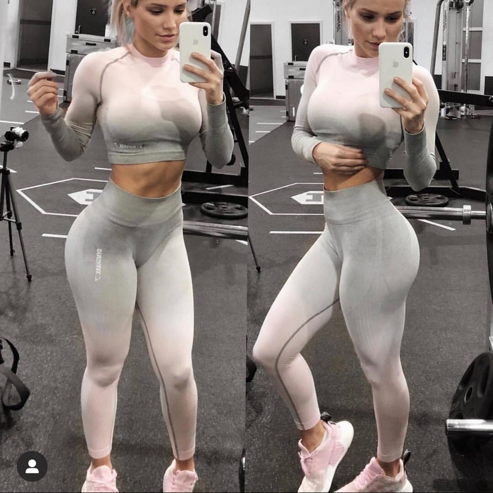 GymShark Ombre seamless crop top